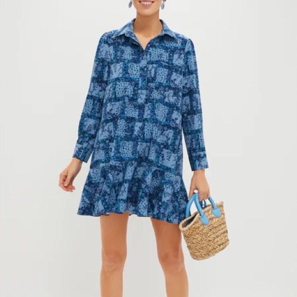 Tuckernuck Trellis Vine Crepe Callahan Shirt Dress